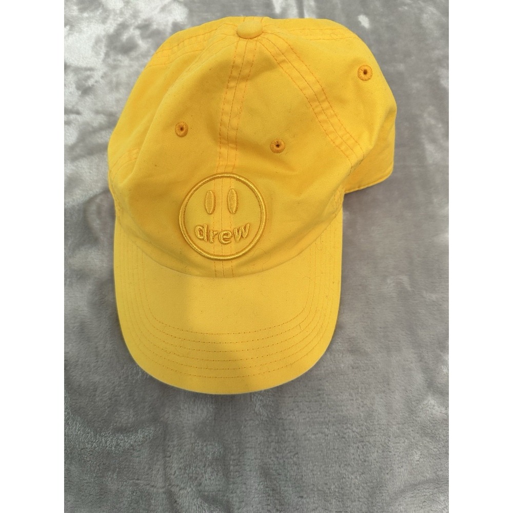 Drew House Logo Adjustable Yellow Embroidered Cap Hat Mono-Color‎ StrapBack EUC